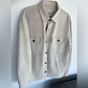 Zara Men's Light Tan Suede Jacket